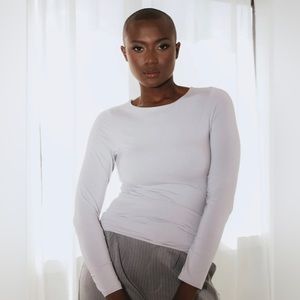 Klassy Network | Crew Neck Long Sleeve Brami (full length) - Gray 🦭